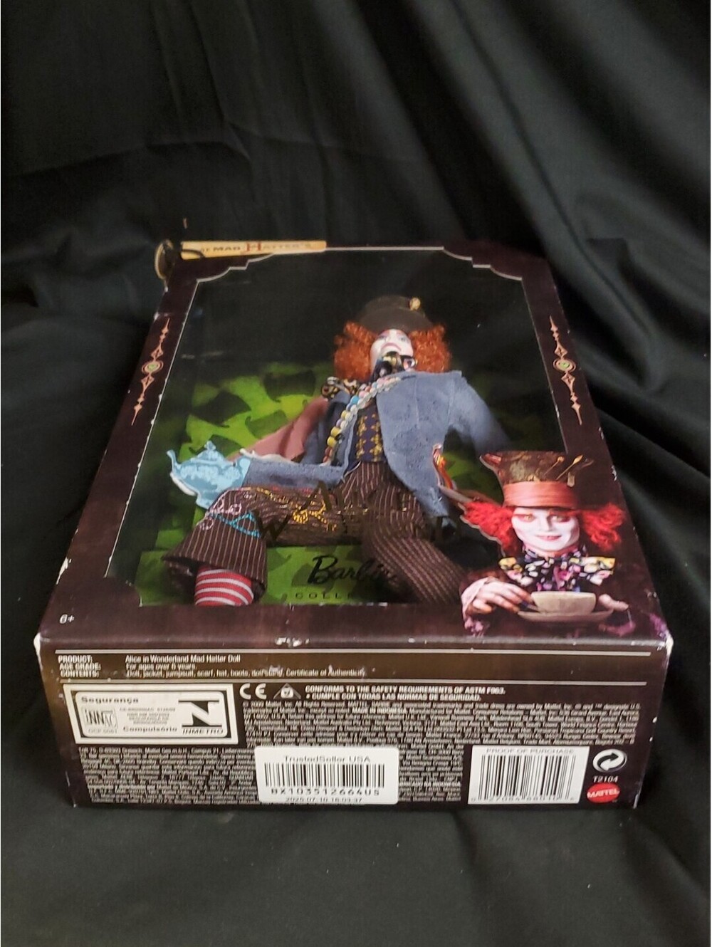 Barbie Disney Alice in Wonderland The Mad Hatter Doll 2009 Mattel T2104 EXCELLEN - Picture 9 of 10